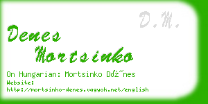 denes mortsinko business card